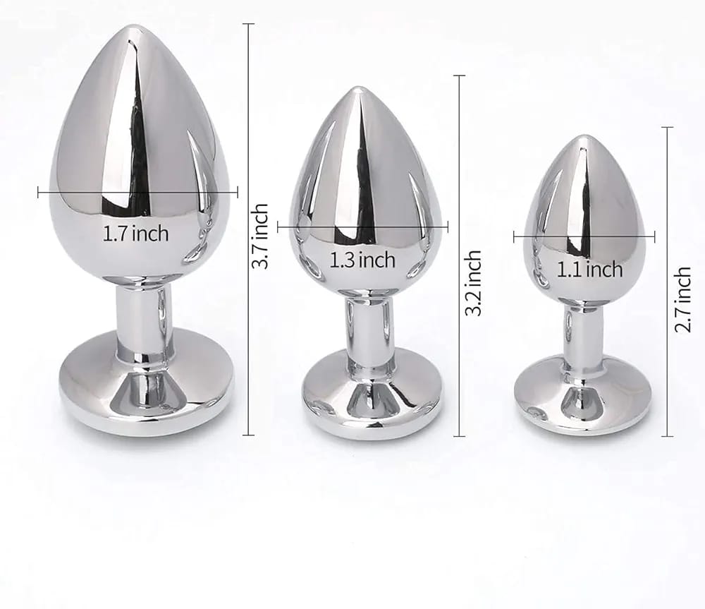 Rose Crystal Stainless Steel Plug Set